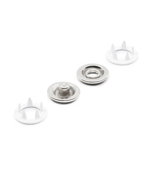 Dritz 7/8 Craft Cover Button Kit, 14 Sets, Nickel