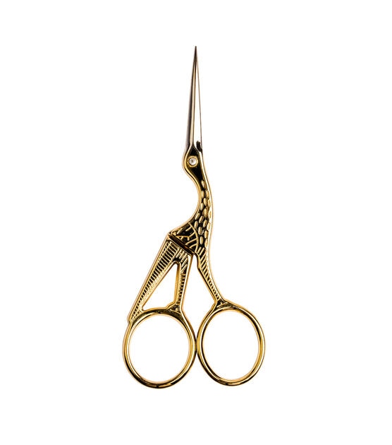 Gold Embroidery Scissors Delicate Bird Antique Style Sewing Scissors 