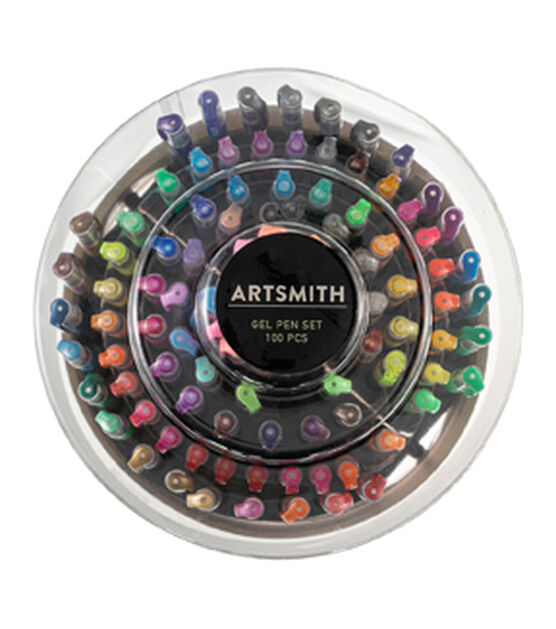 100ct Rainbow Gel Pen Carousel by Artsmith, , hi-res, image 4