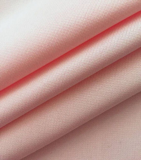 Light Pink, Ponte Solid Knit Fabric