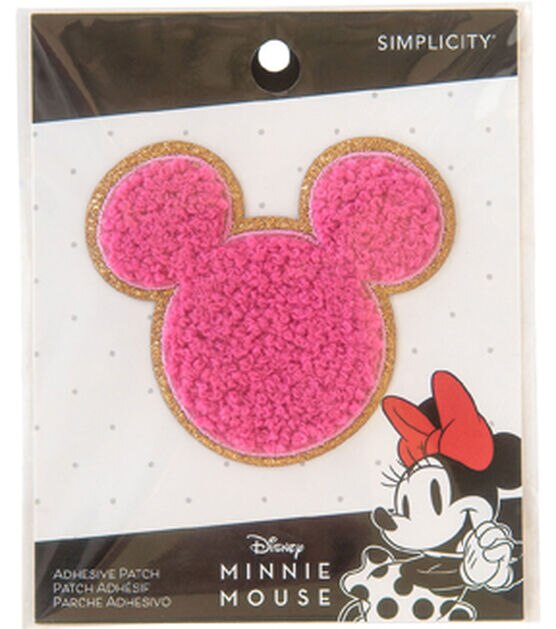 Disney 3" Pink Chenille Minnie Mouse Patch, , hi-res, image 2