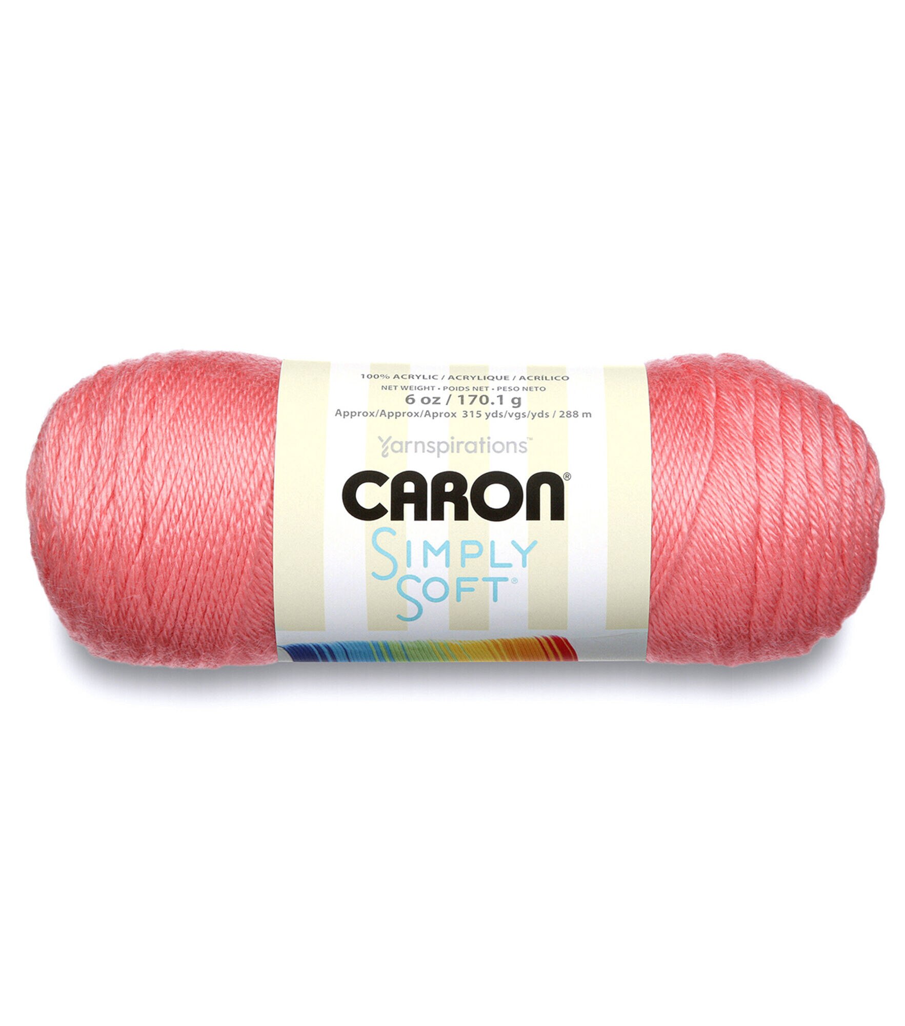 Caron Simply Soft 315yds Worsted Acrylic Yarn, Strawberry, hi-res