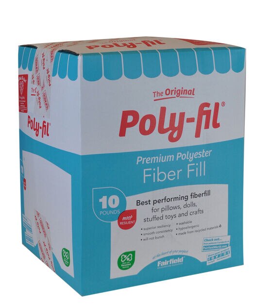 Recycled Polyester Fiberfill, 16-Ounce, White
