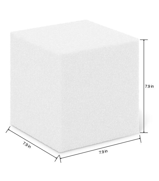 FloraCraft 8" White CraftFoM Cube, , hi-res, image 2