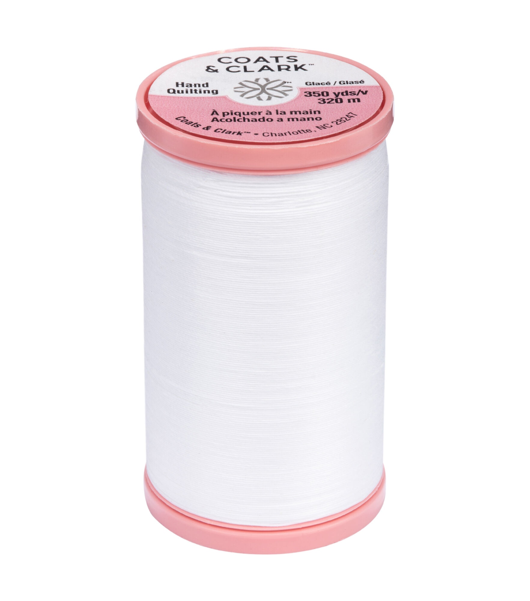 Coats & Clark 350yd Hand Quilting 20wt Cotton Thread, White, hi-res