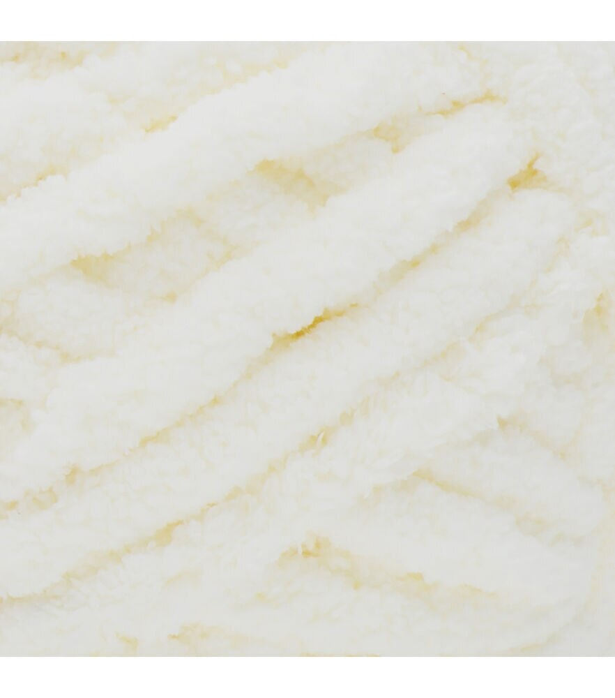 Bernat Blanket Extra 97yds Jumbo Polyester Yarn, Vintage White, swatch, image 2