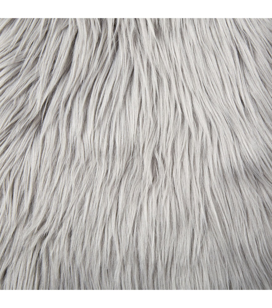 Husky Faux fur Fabric, Grey, swatch, image 5