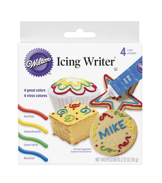 Wilton 4pk Primary Color Writing Icing Tubes | JOANN