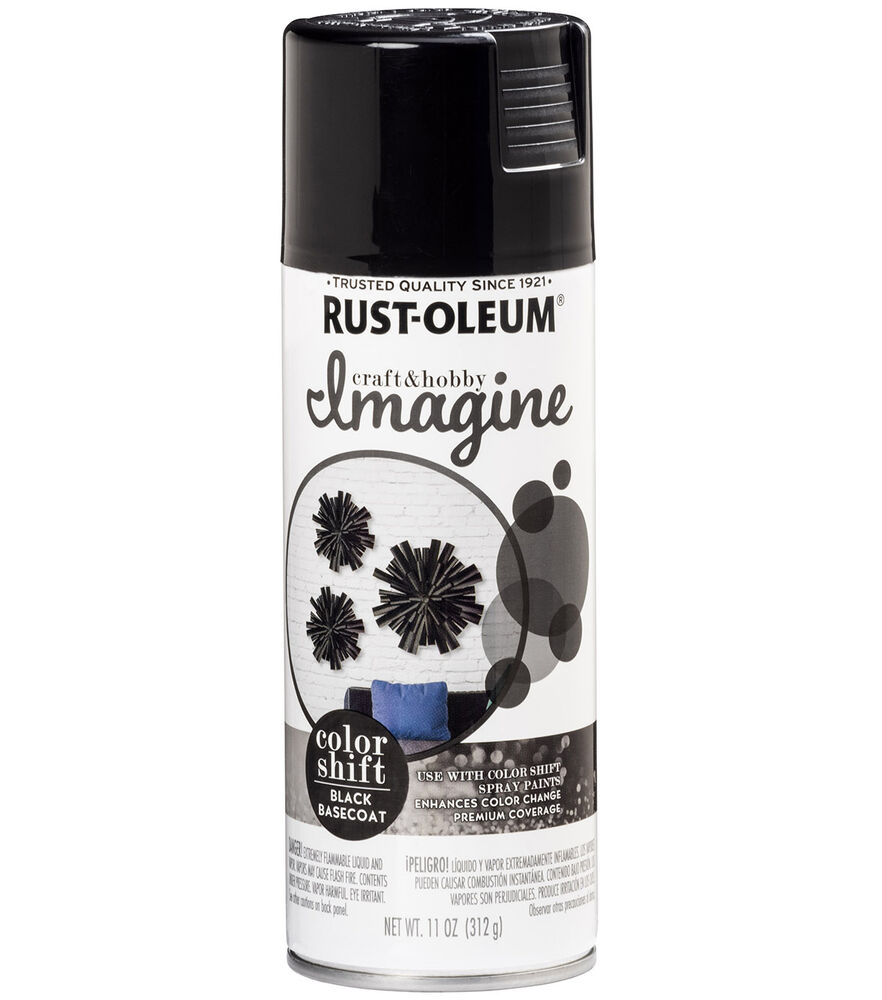 Rust Oleum Imagine Color Shift Spray Paint, Black Basecoat, swatch