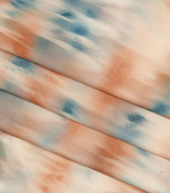 Blue & Orange Stretch Ombre Viscose Fabric, , hi-res, image 3