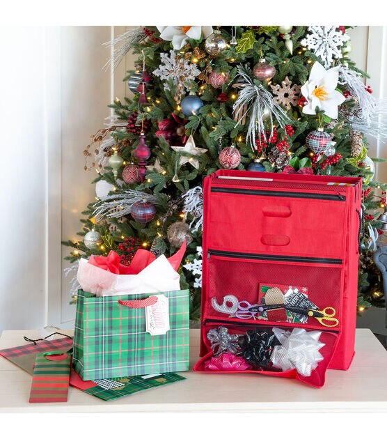Santa's Bags Red Gift Bag & Tissue Paper Storage Box, , hi-res, image 8