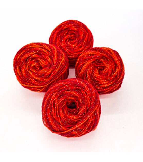 Glitter yarn - glitter thread Salsa Red - pack - Lady Dee´s Traumgarne  Export