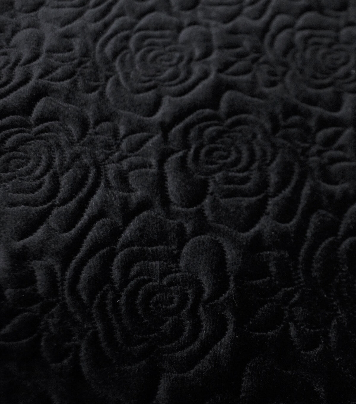 Black Rose Quilted Velour Fabric | JOANN