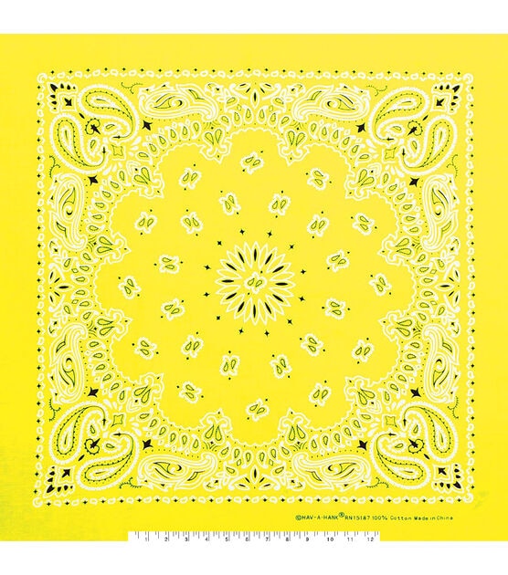 22" x 22" Cotton Paisley Bandana, , hi-res, image 6