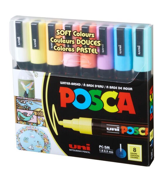 POSCA Paint Marker Soft Color PC-5M Medium Set 8pc, , hi-res, image 2