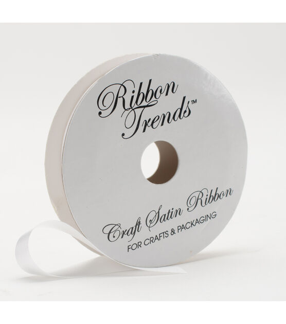 Ribbon Trends Value Craft Satin Ribbon 1-1/2'' White