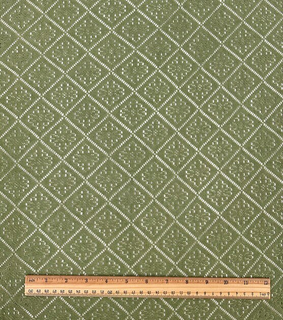 Sage Diamond Knit Fabric, , hi-res, image 3