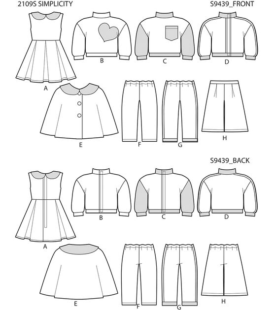 Simplicity S9439 Size 18" Doll Clothes Sewing Pattern, , hi-res, image 9