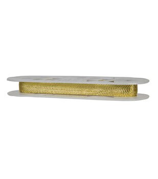 Simplicity Metallic Sheer Lace Trim 1.13'' Antique Gold