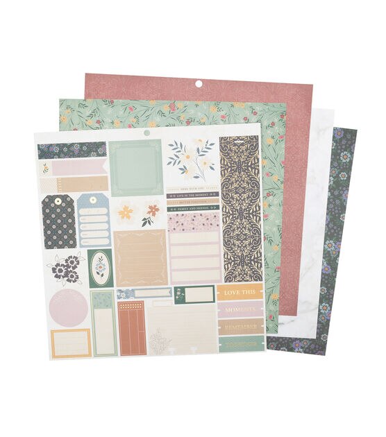 DCWV 12 x 12 Emerald Flora 36 Sheet Paper Pack