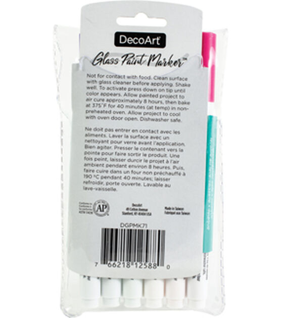 Transparent Glass Paint Markers - DecoArt Acrylic Paint and Art Supplies