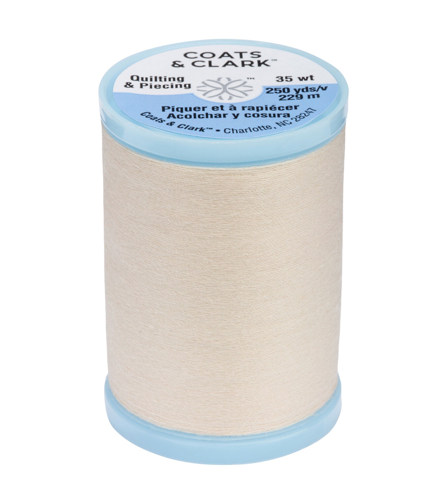 Coats & Clark 250yd 35wt Covered Quilting & Piecing Cotton Thread, 8010 Natural, hi-res