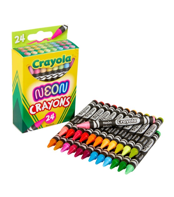 Crayola 4.5" Neon Crayons 24ct, , hi-res, image 4