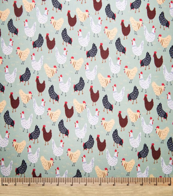 Super Snuggle Multi Chickens Flannel Fabric, , hi-res, image 2