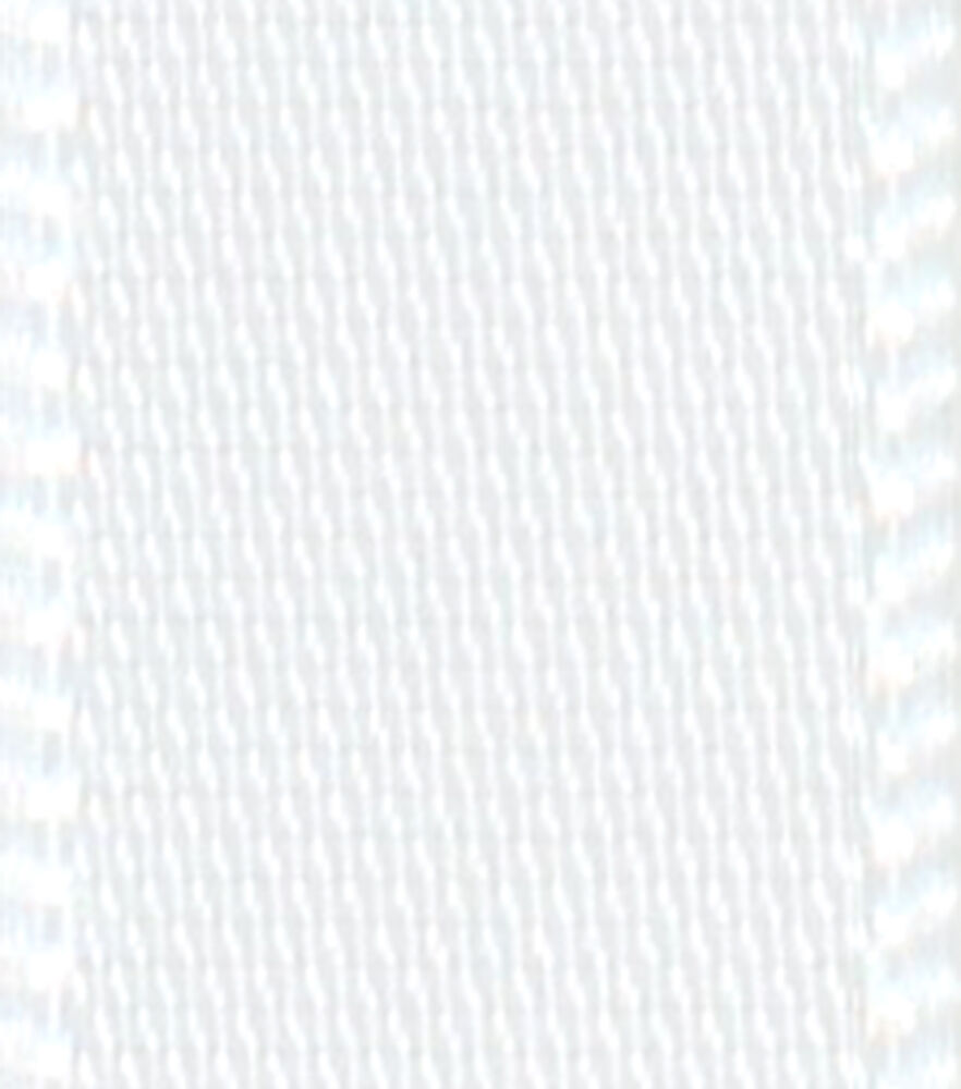 Offray 3/8"x21' Single Faced Satin Ribbon, White, swatch