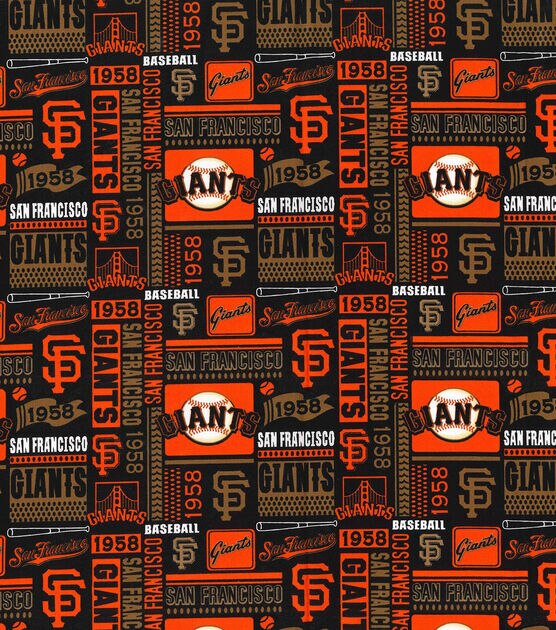 Cotton Fabric - Sports Fabric - MLB Baseball San Francisco Giants