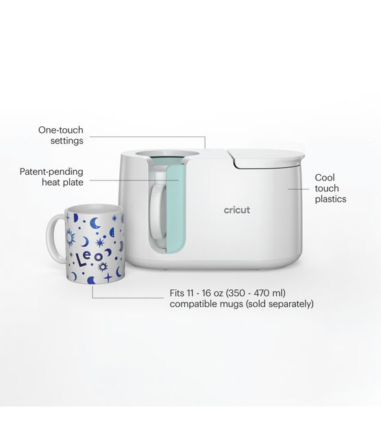 Cricut Beveled Blank Mug, Ceramic-Coated, Dishwasher & Microwave Safe Mug  to Decorate, Cricut Mug Press & Infusible Ink Compatible,15 Oz Sublimation