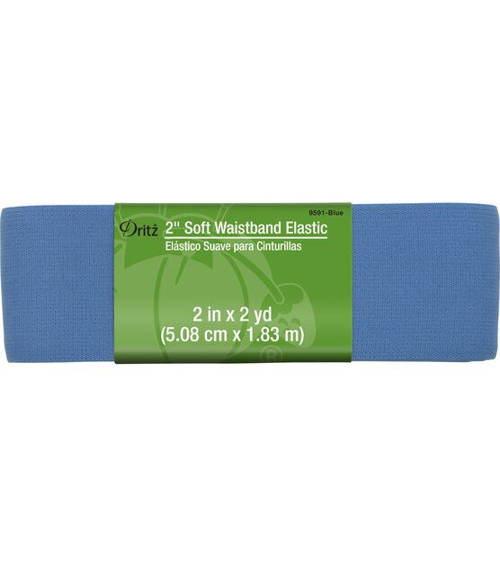 Dritz 2 Soft Waistband Elastic, Blue, 2 yd