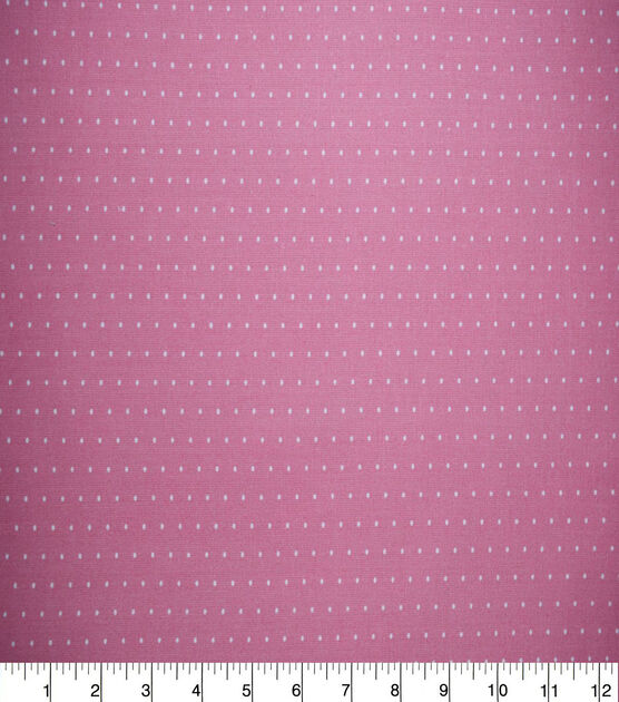 White Dots on Pink Quilt Cotton Fabric by Quilter's Showcase, , hi-res, image 2