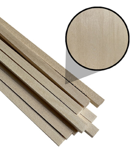 Midwest Products Genuine Basswood Sheets - 1/16'' x 6'' x 24'', 10