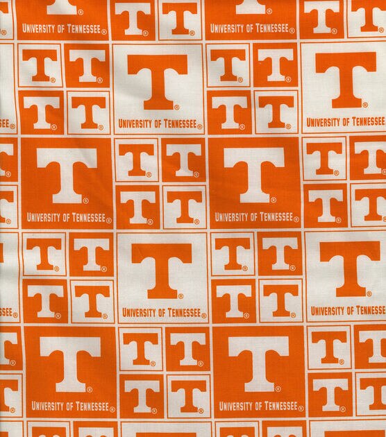 University of Tennessee Volunteers Cotton Fabric Block