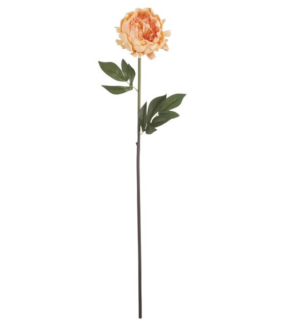 31" Peach Peony Stem by Bloom Room