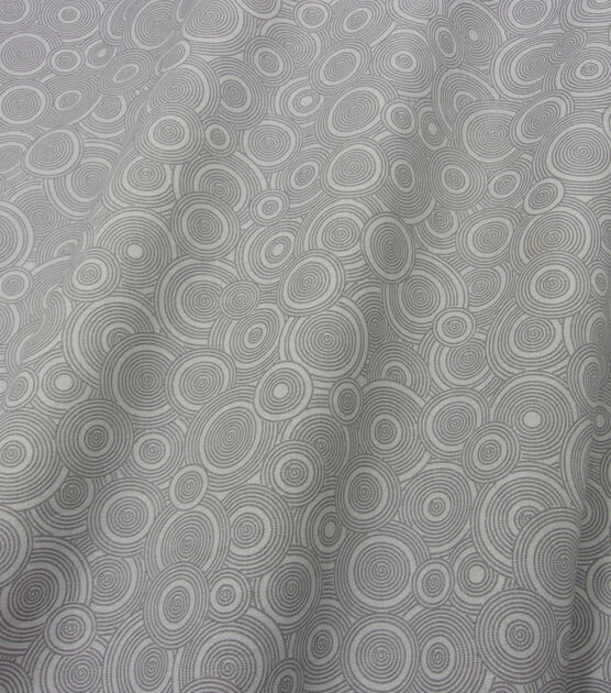Light Gray Circles Quilt Cotton Fabric by Quilter's Showcase, , hi-res, image 3