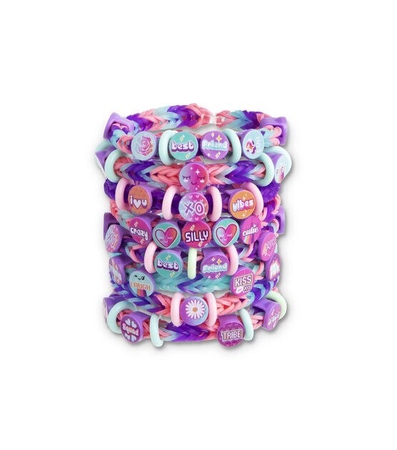 Claire's Best Friends Color-Changing UV Happy Face Beads Bracelets - 2 Pack | Rainbow