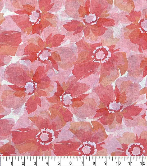 Red Ditsy Floral on White Quilt Cotton Fabric by Keepsake Calico