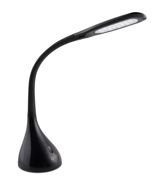 OttLite 24" Black Creative Curves Touch LED Desk Lamp