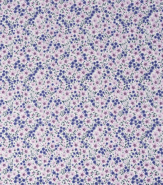 SINGER 18" x 21" Purple Floral Cotton Fabric Quarter Bundle 5pc, , hi-res, image 9