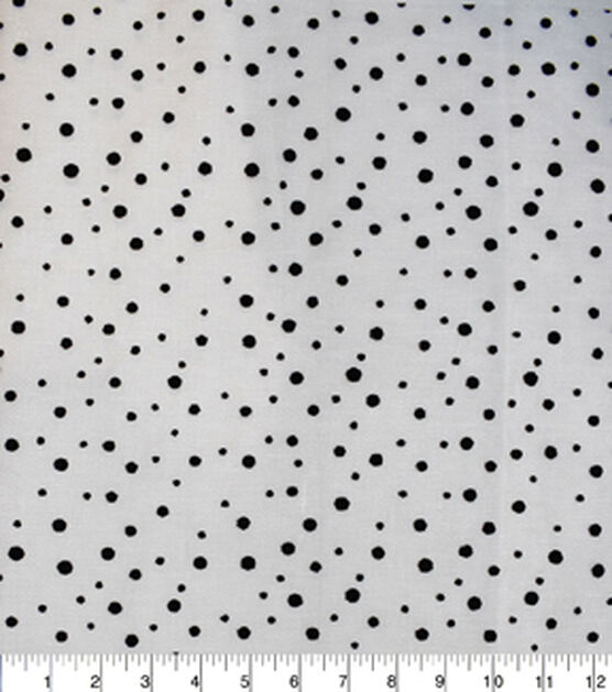 Flocked Dot Tulle White Black Netting & Tulle Fabric