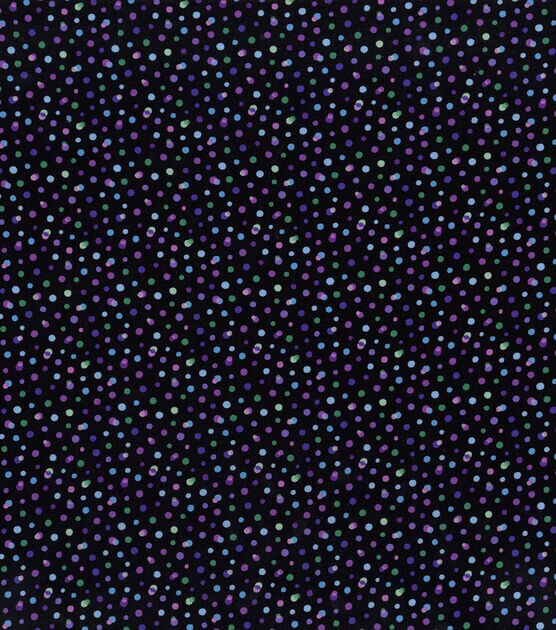 Hi Fashion Dots on Black Premium Cotton Fabric