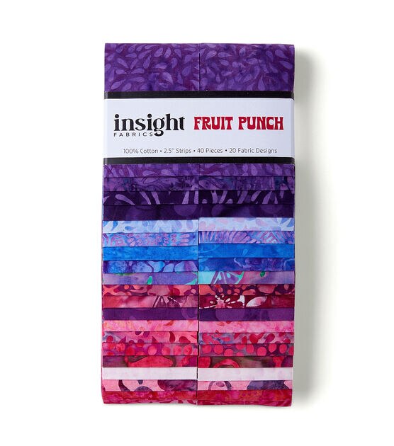 2.5" x 42" Fruit Punch Batik Fabric Roll 40pc, , hi-res, image 2