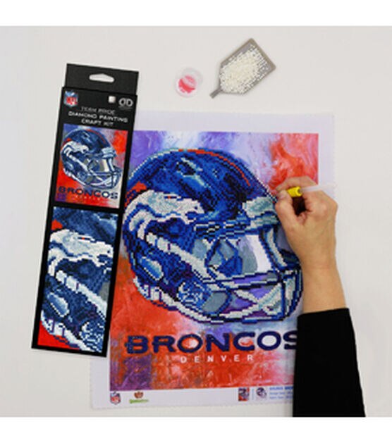 Sporticulture 10" x 12.5" NFL Denver Broncos Diamond Painting Kit, , hi-res, image 2