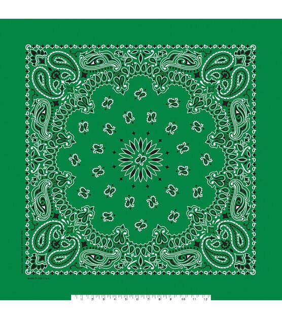 22" x 22" Cotton Paisley Bandana, , hi-res, image 9