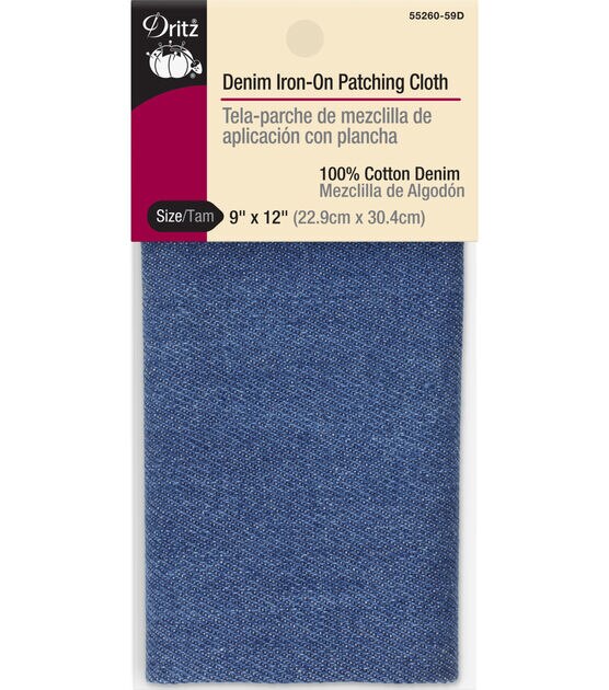 Dritz Denim Iron-On Patches - Stonemountain & Daughter Fabrics