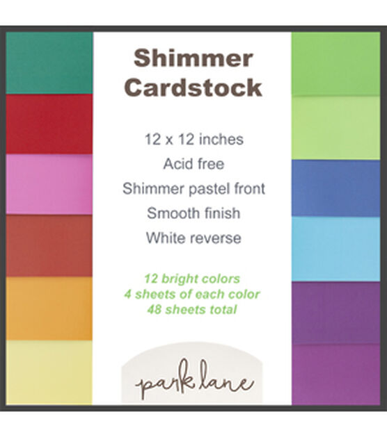 48 Sheets Pink Metallic Shimmer Cardstock Paper for Scrapbooking