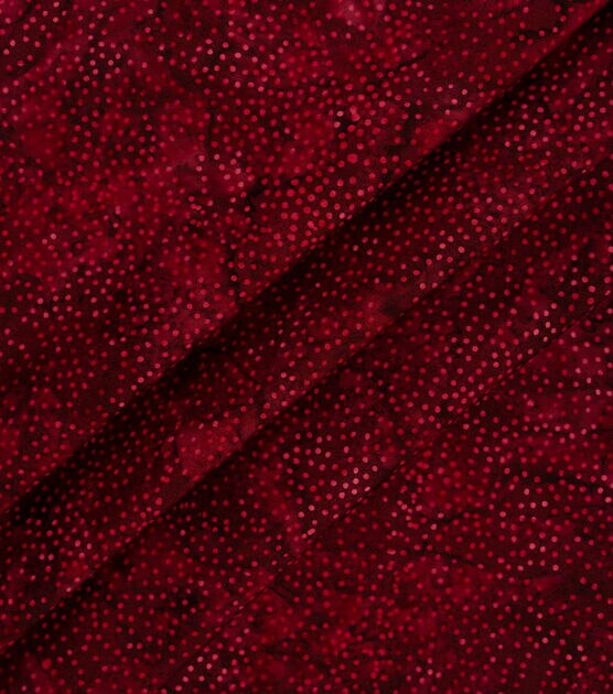 Burgundy Dot Batik Cotton Fabric, , hi-res, image 3