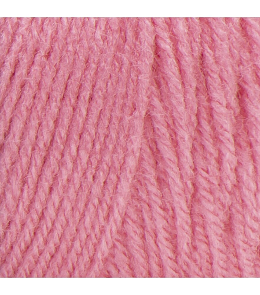 Red Heart Super Saver Worsted Acrylic Yarn 3 Bundle, Perfect Pink, swatch, image 1